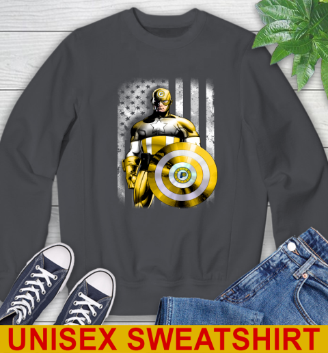Indiana Pacers NBA Basketball Captain America Marvel Avengers American Flag Shirt Sweatshirt 7