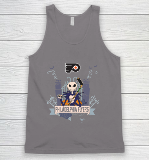 NHL Philadelphia Flyers Hockey Jack Skellington Halloween Tank Top 6
