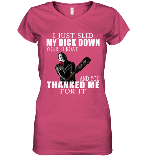 1erm i just slid my dick down your throat the walking dead shirts women v neck t shirt 39 front heliconia