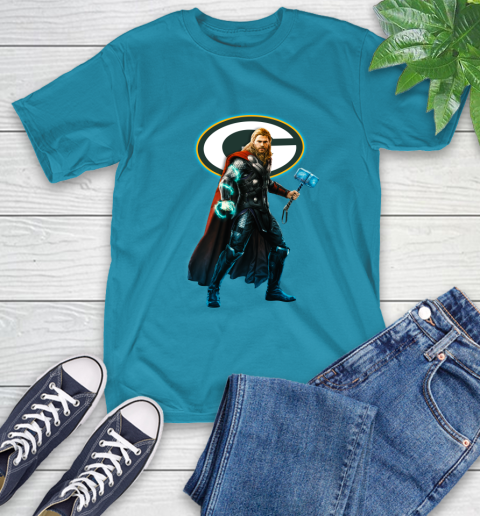 NFL Thor Avengers Endgame Football Green Bay Packers T-Shirt 8