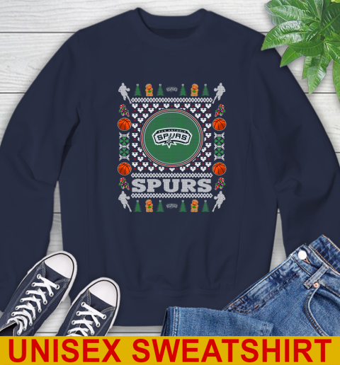 San Antonio Spurs Merry Christmas NBA Basketball Loyal Fan Sweatshirt - Image 3