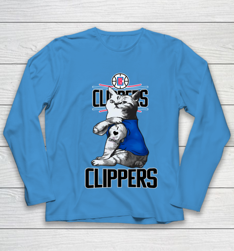 NBA Basketball My Cat Loves LA Clippers Youth Long Sleeve 5