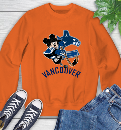 NHL Vancouver Canucks Mickey Mouse Disney Hockey T Shirt Sweatshirt 4