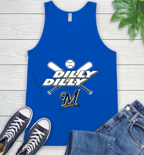 MLB Milwaukee Brewers Dilly Dilly Baseball Sports Tank Top 5