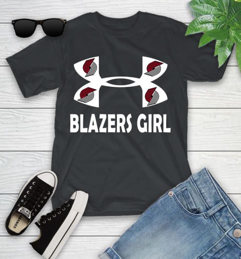 NBA Portland Trail Blazers Girl Under Armour Basketball Sports Youth T-Shirt