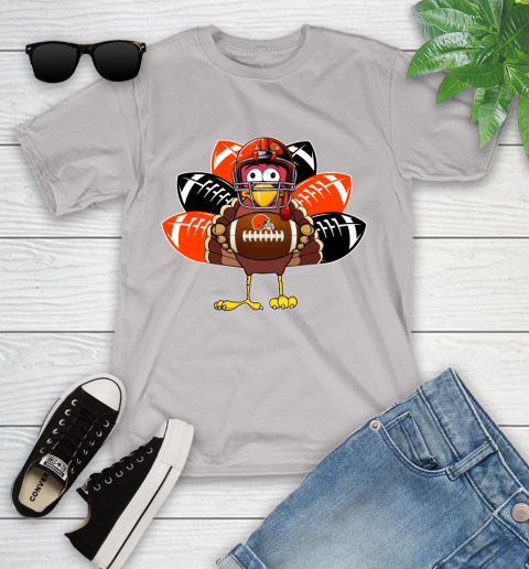 Cleveland Browns Turkey Thanksgiving Day Youth T-Shirt 12