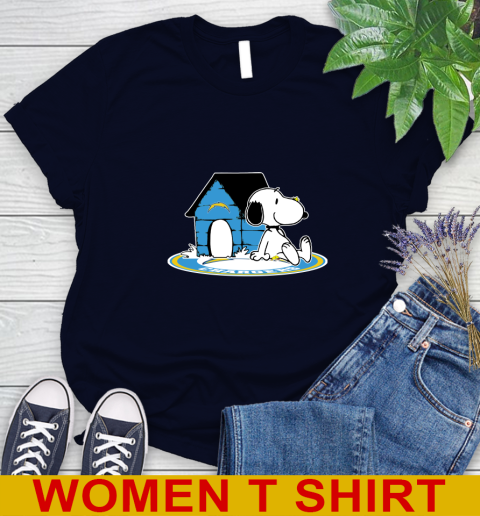NFL Football Los Angeles Chargers Snoopy The Peanuts Movie Shirt Women's T-Shirt 3