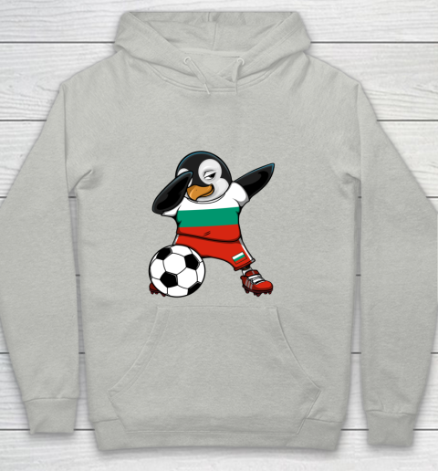 Dabbing Penguin Bulgaria Soccer Fans Jersey Football Lovers Long Sleeve Youth Hoodie