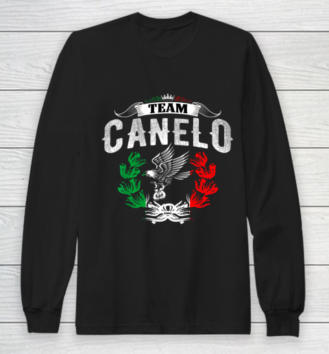Funny Team Canelos Mexico Alvarez Flag Aguila Tricolor box Long Sleeve T-Shirt