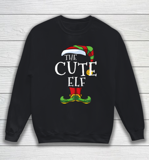 Cute Elf Family Matching Christmas Group Funny Gift Pajama Sweatshirt