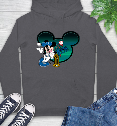 MLB Los Angeles Dodgers The Commissioner's Trophy Mickey Mouse Disney Hoodie 7
