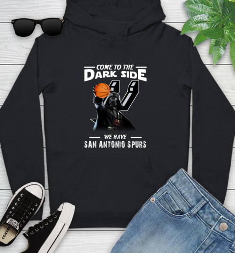 NBA Come To The Dark Side We Have San Antonio Spurs Star Wars Darth Vader Basketball Youth Hoodie
