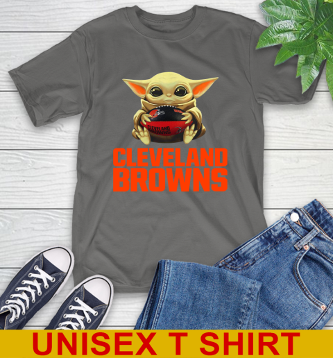 NFL Football Cleveland Browns Baby Yoda Star Wars Shirt T-Shirt 8