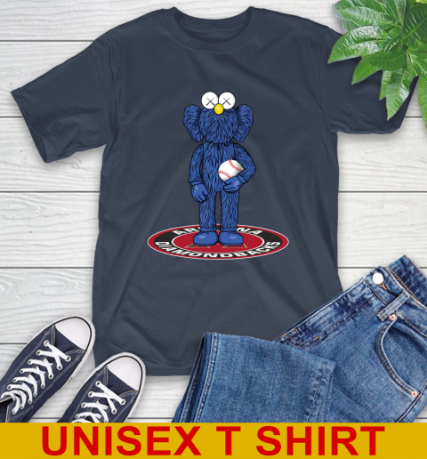 MLB Baseball Arizona Diamondbacks Kaws Bff Blue Figure Shirt T-Shirt 4