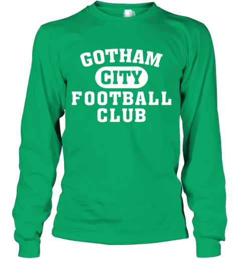 NEW YORK JETS GOTHAM CITY azyv new york jets gotham city youth long sleeve 50 front irish green