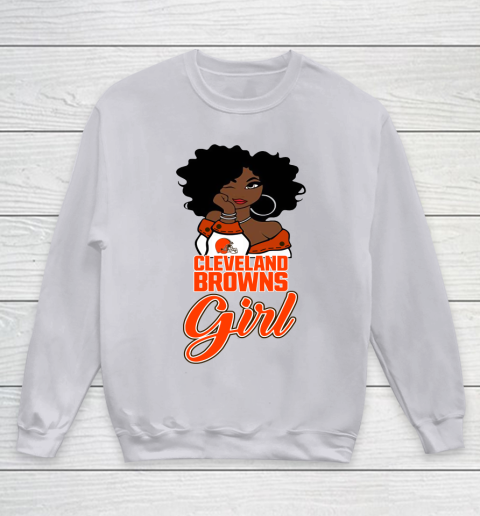 Cleveland Browns Girl NFL Youth Sweatshirt 4