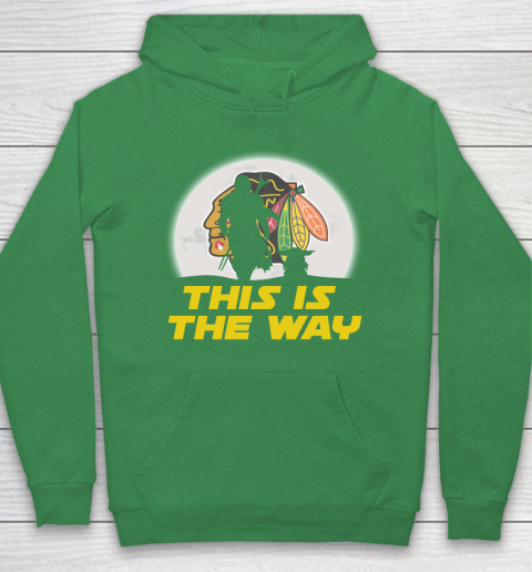Chicago Blackhawks NHL Ice Hockey Star Wars Yoda And Mandalorian This Is The Way Hoodie 5