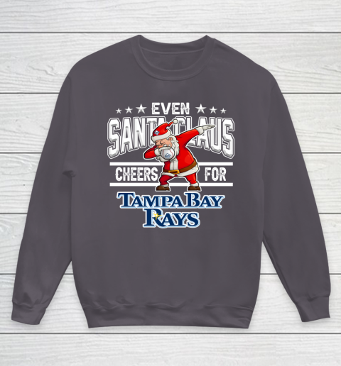 Tampa Bay Rays Even Santa Claus Cheers For Christmas MLB Youth Sweatshirt 5