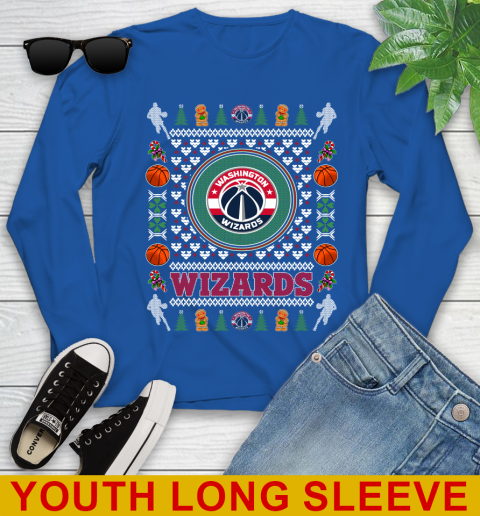 Washington Wizards Merry Christmas NBA Basketball Loyal Fan Youth Long Sleeve 10