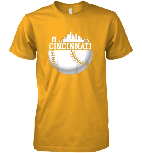 ve5y vintage downtown cincinnati shirt baseball retro ohio state premium guys tee 5 front gold