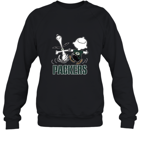 Snoopy And Charlie Brown Happy Green Bay Packers Fans Sweatshirt