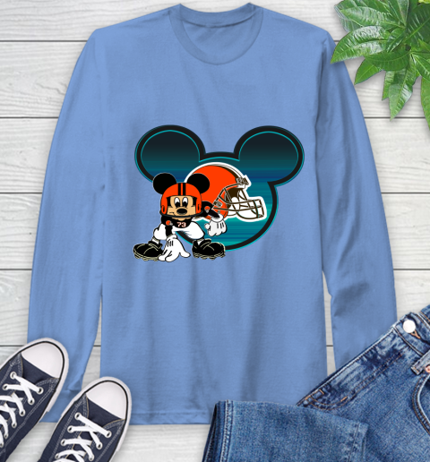 NFL Cleveland Browns Mickey Mouse Disney Football T Shirt Long Sleeve T-Shirt 11