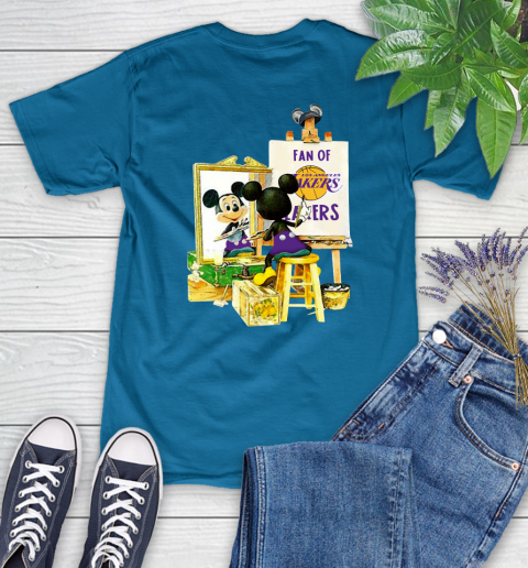 NBA Basketball Los Angeles Lakers Mickey Drawing Shirt 90 NBA Basketball Los Angeles Lakers Mickey Drawing Shirt - Image 90