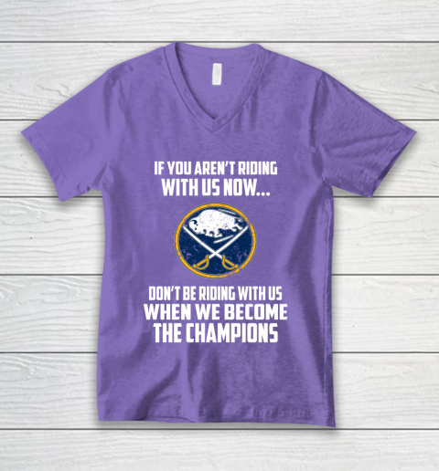 NHL Buffalo Sabres Hockey We Become The Champions V-Neck T-Shirt 8