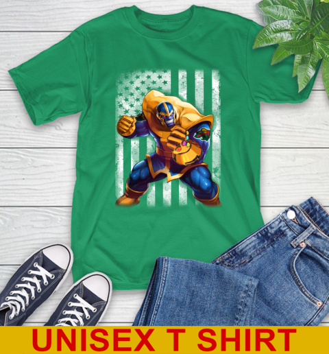 NHL Hockey Minnesota Wild Thanos Marvel American Flag Shirt T-Shirt 7