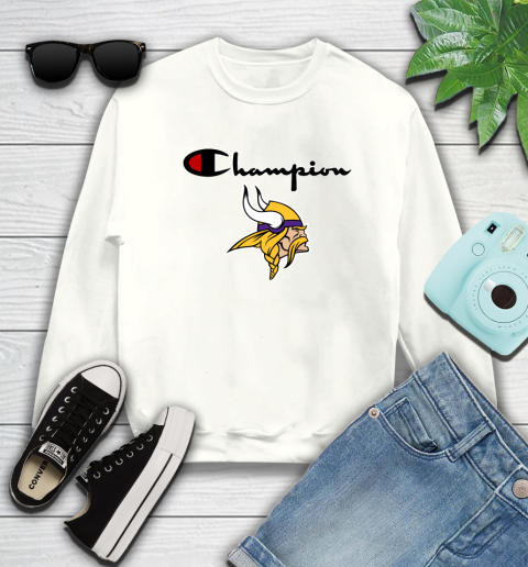 NFL Football Minnesota Vikings Champion Shirt Sweatshirt