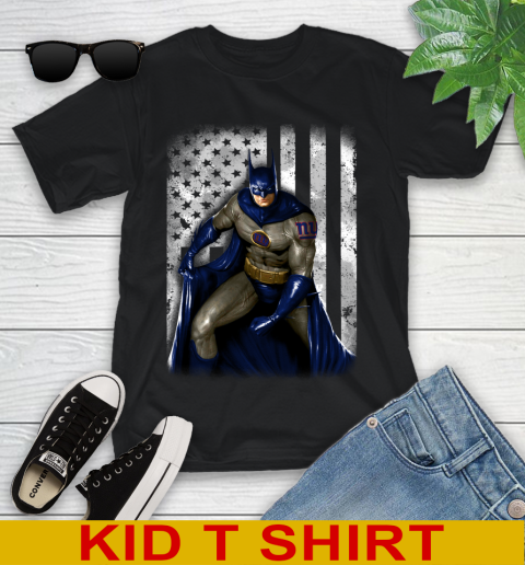 New York Giants NFL Football Batman DC American Flag Shirt Youth T-Shirt