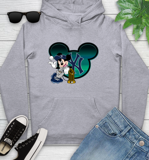 MLB New York Yankees The Commissioner's Trophy Mickey Mouse Disney Youth Hoodie 6