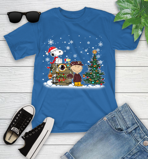 NFL Washington Redskins Snoopy Charlie Brown Christmas Football Super Bowl Sports Youth T-Shirt 12