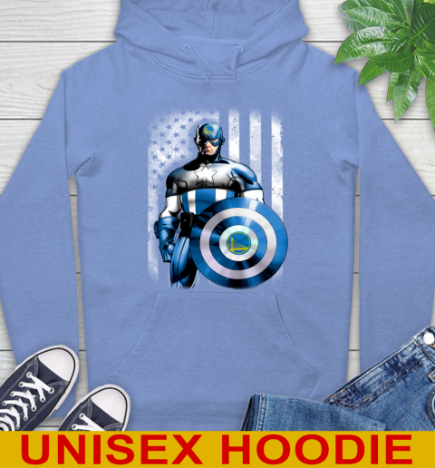 Golden State Warriors NBA Basketball Captain America Marvel Avengers American Flag Shirt Hoodie 11