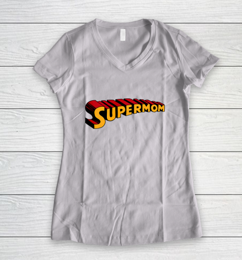 Super mom Superhero Mom for Super Mom Women's V-Neck T-Shirt 2