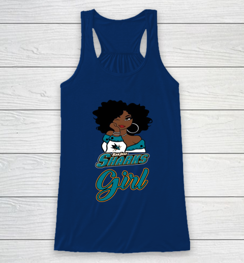 San Jose Sharks Girl NHL Racerback Tank 7