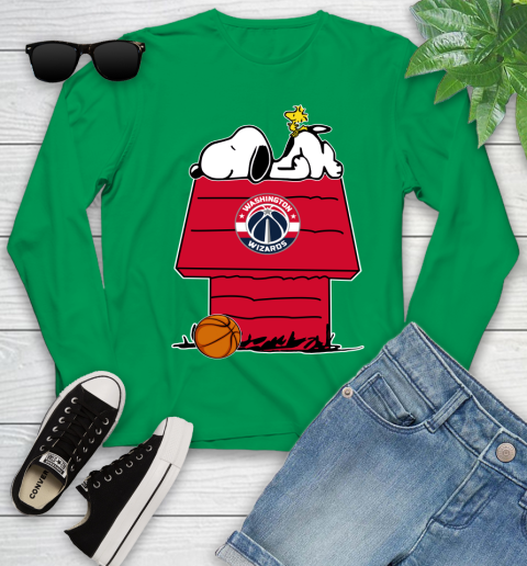 Washington Wizards NBA Basketball Snoopy Woodstock The Peanuts Movie Youth Long Sleeve 6