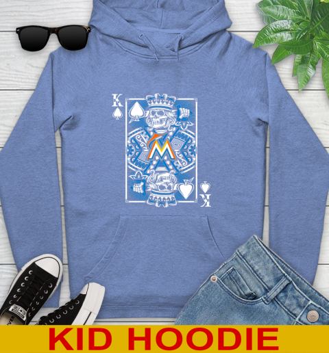 Miami Marlins MLB Baseball The King Of Spades Death Cards Shirt Youth Hoodie 12