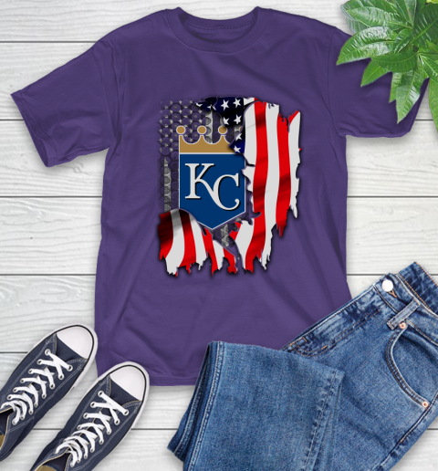 Kansas City Royals MLB Baseball American Flag T-Shirt 5