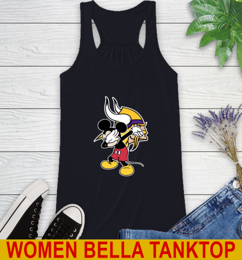 Minnesota Vikings NFL Football Dabbing Mickey Disney Sports Racerback Tank 10