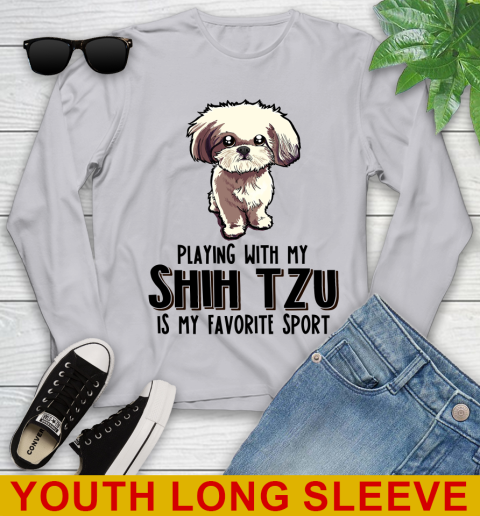 Playing with my shih tzu is my favorite sport 104