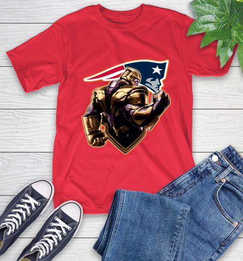 NFL Thanos Avengers Endgame Football Sports New England Patriots T-Shirt 10