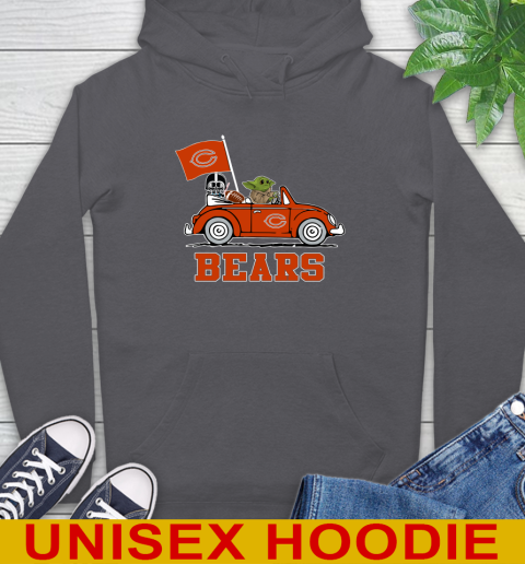 NFL Football Chicago Bears Darth Vader Baby Yoda Driving Star Wars Shirt Hoodie 7