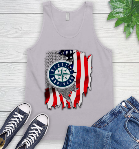 Seattle Mariners MLB Baseball American Flag Tank Top 3