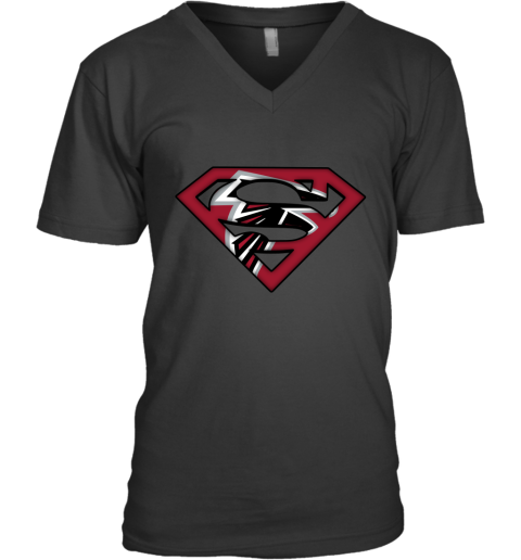 We Are Undefeatable The Atlanta Falcons x Superman NFL V-Neck T-Shirt