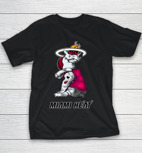 NBA Basketball My Cat Loves Miami Heat Youth T-Shirt