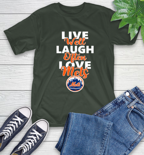 MLB Baseball New York Mets Live Well Laugh Often Love Shirt T-Shirt 6