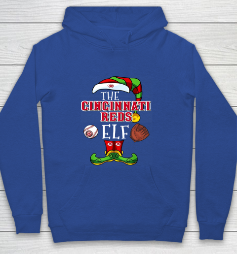 Cincinnati Reds Christmas ELF Funny MLB Youth Hoodie 6