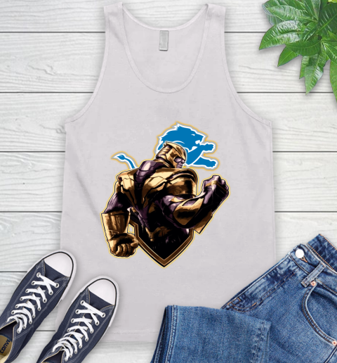 NFL Thanos Avengers Endgame Football Sports Detroit Lions Tank Top