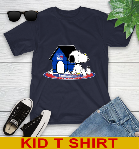 NHL Hockey New York Rangers Snoopy The Peanuts Movie Shirt Youth T-Shirt 3